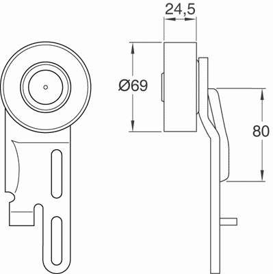 VKM33039 SKF tensor de correa, correa poli v