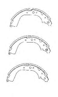 J3501047 Nipparts zapatas de frenos de tambor traseras