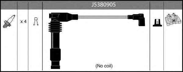 J5380905 Nipparts juego de cables de encendido