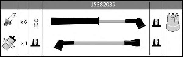 Juego de cables de encendido 9091921501 Toyota