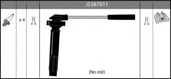 J5387011 Nipparts juego de cables de encendido