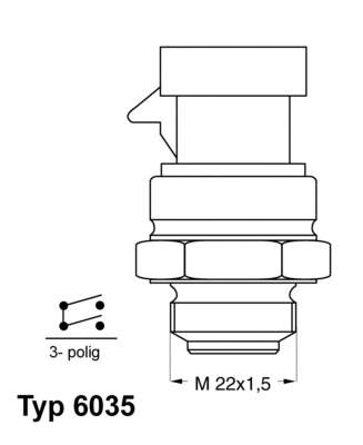 603592 Wahler sensor, temperatura del refrigerante (encendido el ventilador del radiador)