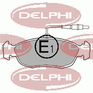 LP793 Delphi pastillas de freno delanteras