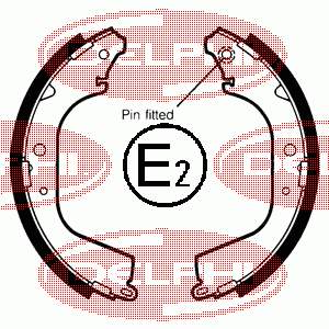 LS1406 Delphi zapatas de frenos de tambor traseras