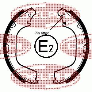 LS1408 Delphi zapatas de frenos de tambor traseras