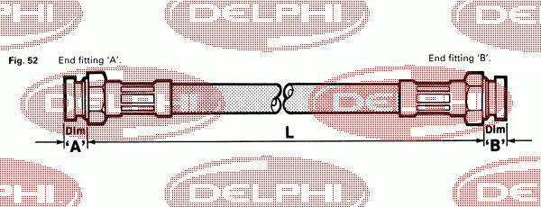 LH0318 Delphi tubo flexible de frenos trasero