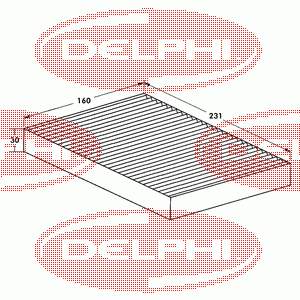 TSP0325034 Delphi filtro de habitáculo