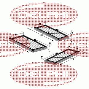 TSP0325060 Delphi filtro de habitáculo