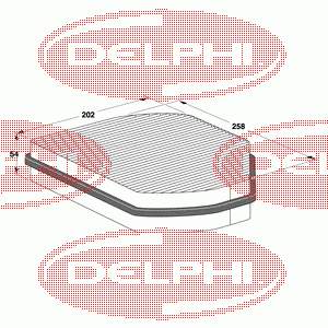 TSP0325107 Delphi filtro de habitáculo