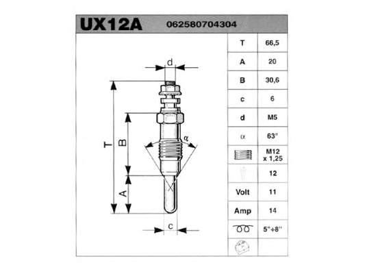 062580704304 Magneti Marelli bujía de incandescencia