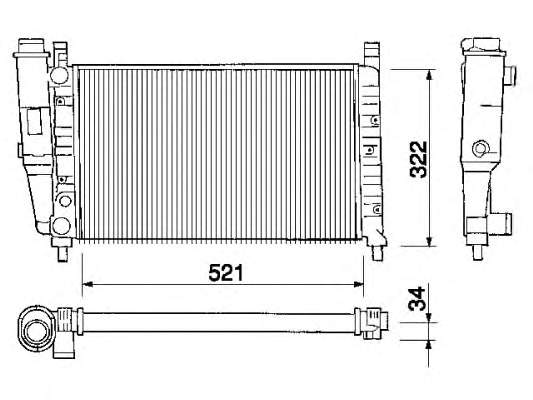 7578119 Fiat/Alfa/Lancia radiador refrigeración del motor