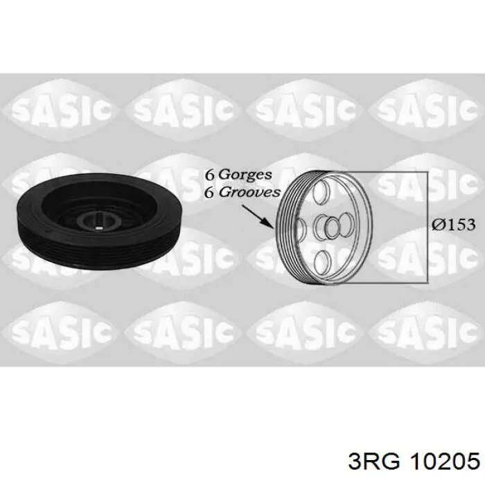 10205 3RG polea, cigüeñal