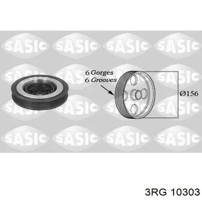 10303 3RG polea, cigüeñal