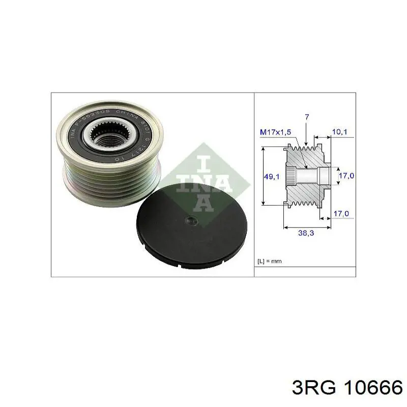 10666 3RG polea, cigüeñal