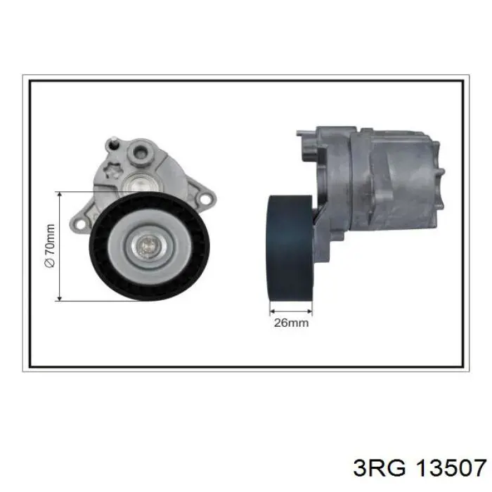 13507 3RG tensor de correa, correa poli v