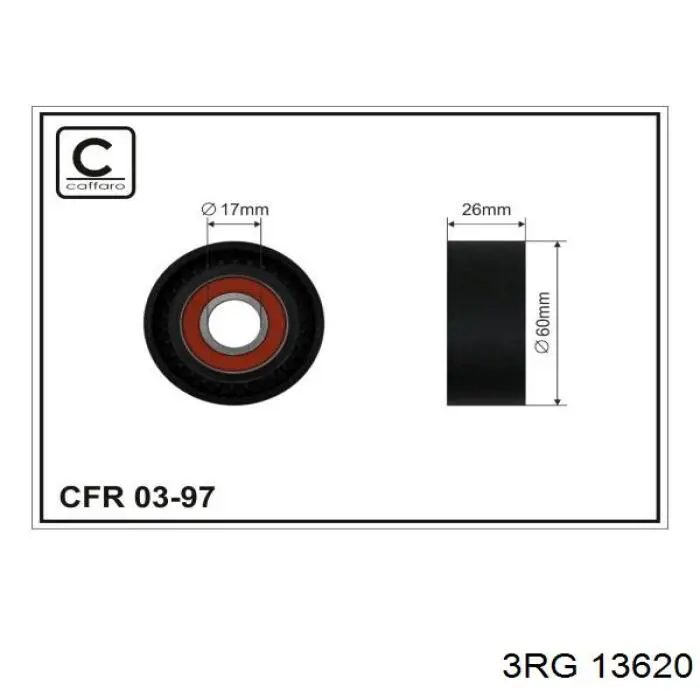 13620 3RG tensor de correa, correa poli v