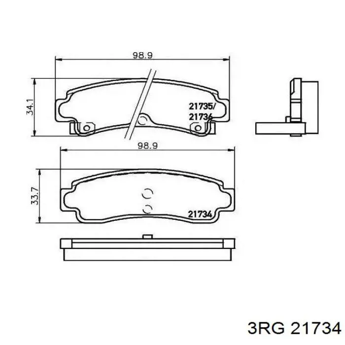 21734 3RG soporte de barra estabilizadora delantera