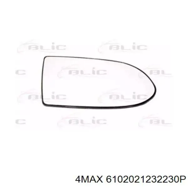 6102021232230P 4max cristal de espejo retrovisor exterior derecho