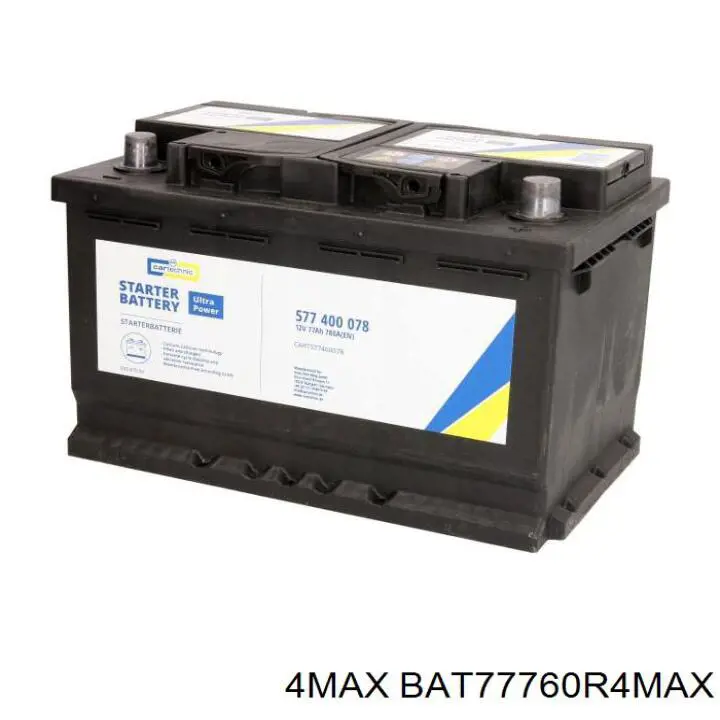 BAT77760R4MAX 4max batería de arranque