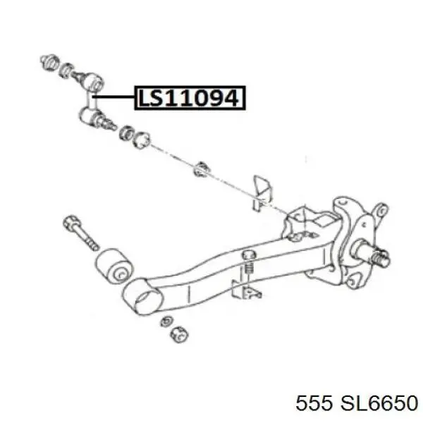 SL-6650 555 soporte de barra estabilizadora delantera