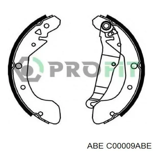 C00009ABE ABE zapatas de frenos de tambor traseras