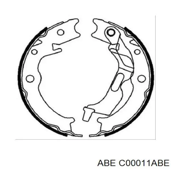 C00011ABE ABE juego de zapatas de frenos, freno de estacionamiento