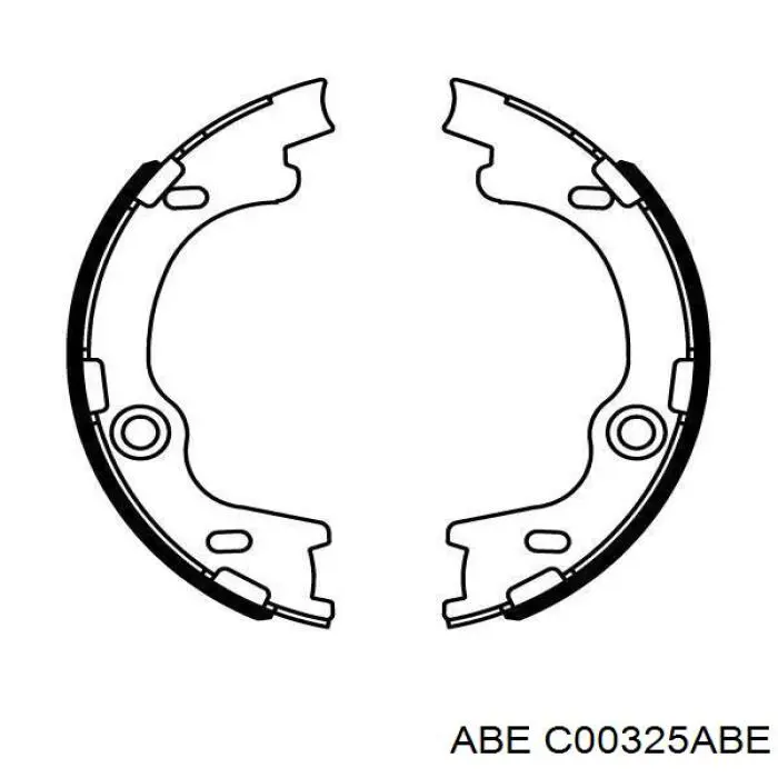 C00325ABE ABE juego de zapatas de frenos, freno de estacionamiento