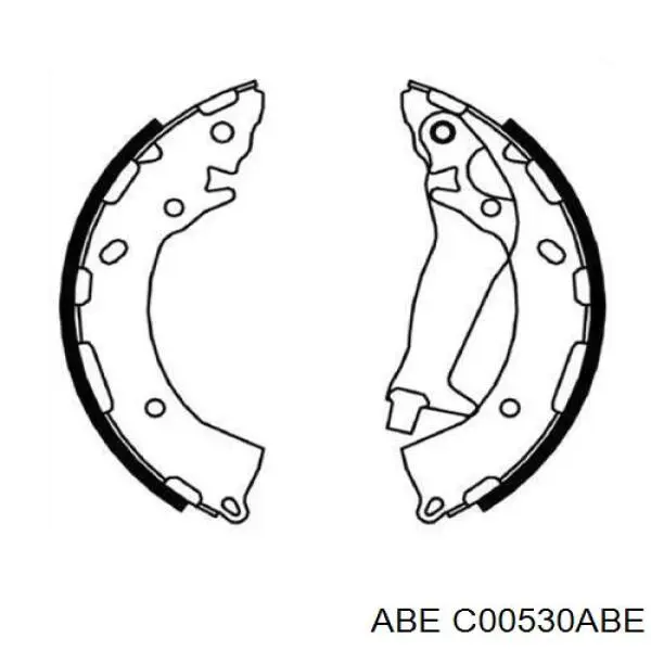 C00530ABE ABE zapatas de frenos de tambor traseras