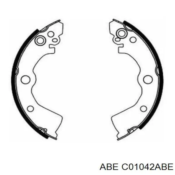C01042ABE ABE zapatas de frenos de tambor traseras