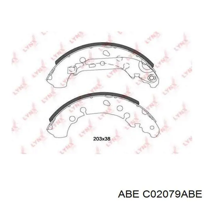 C02079ABE ABE zapatas de frenos de tambor traseras