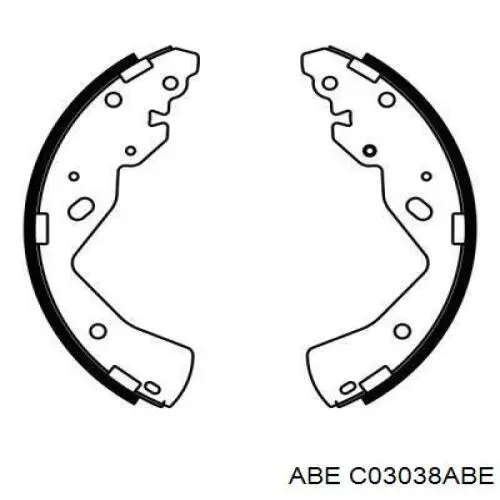 C03038ABE ABE zapatas de frenos de tambor traseras