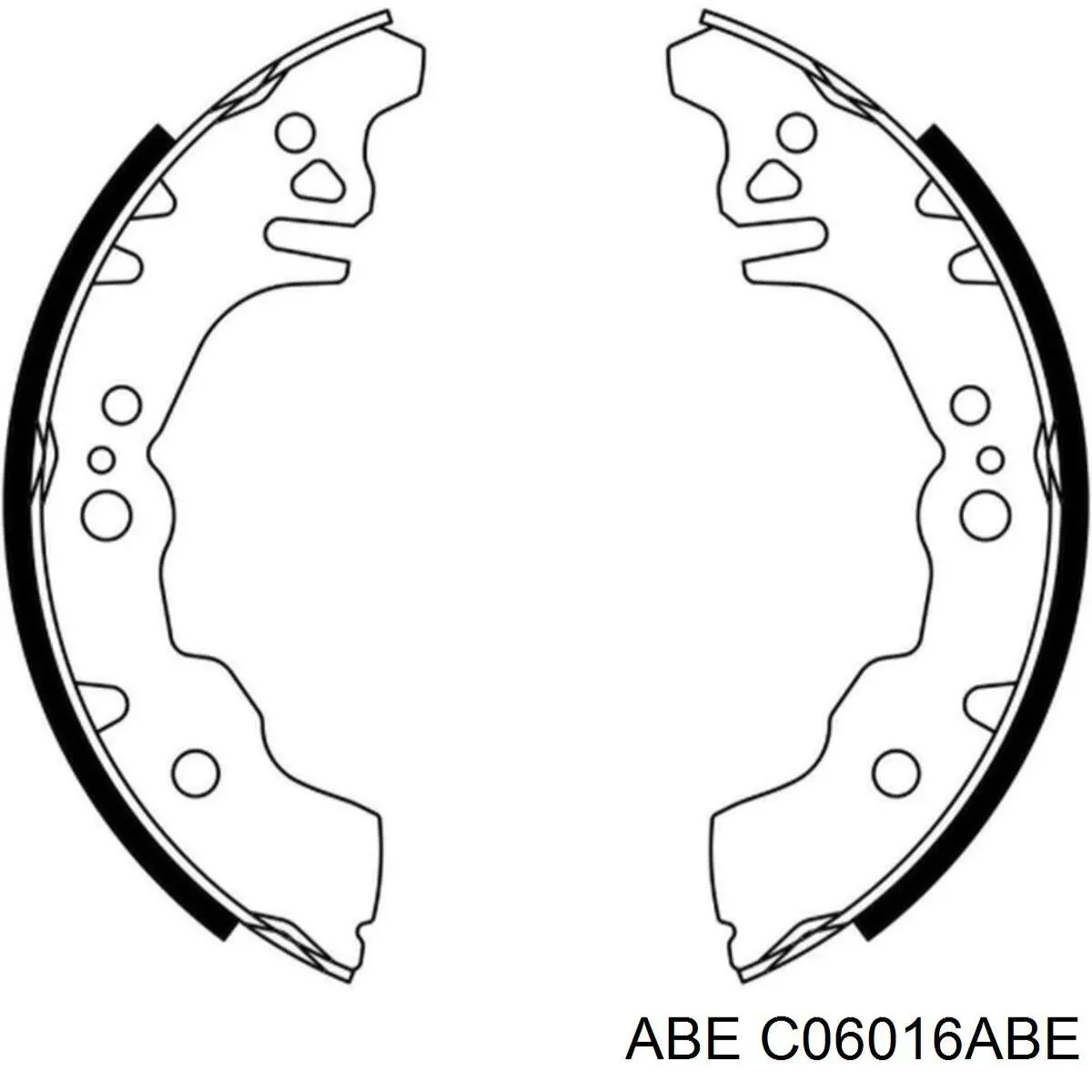 C06016ABE ABE zapatas de frenos de tambor traseras