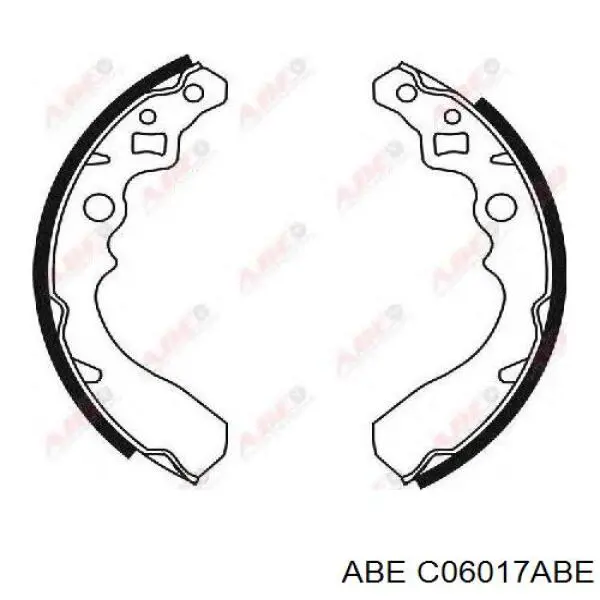 C06017ABE ABE zapatas de frenos de tambor traseras