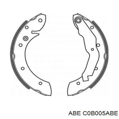 C0B005ABE ABE zapatas de frenos de tambor traseras