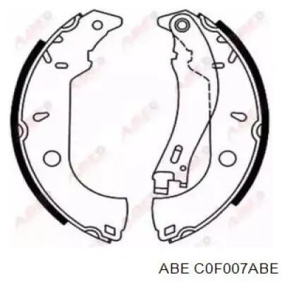 C0F007ABE ABE zapatas de frenos de tambor traseras