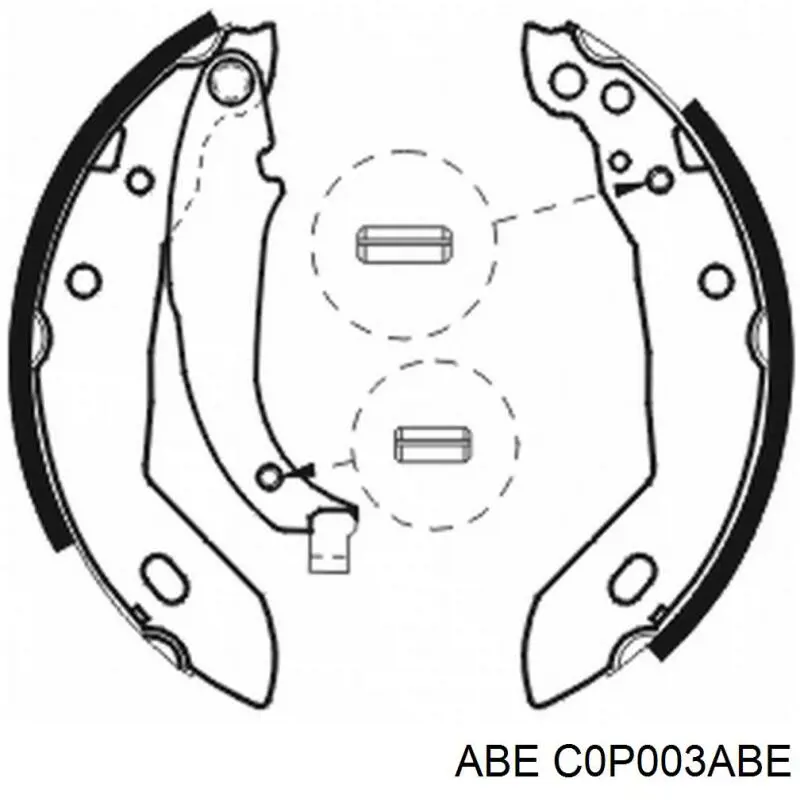 C0P003ABE ABE zapatas de frenos de tambor traseras