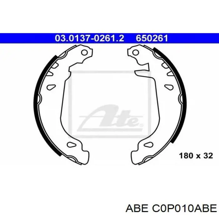C0P010ABE ABE zapatas de frenos de tambor traseras