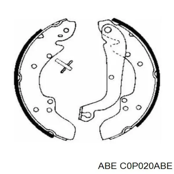 C0P020ABE ABE zapatas de frenos de tambor traseras