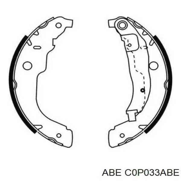 C0P033ABE ABE zapatas de frenos de tambor traseras