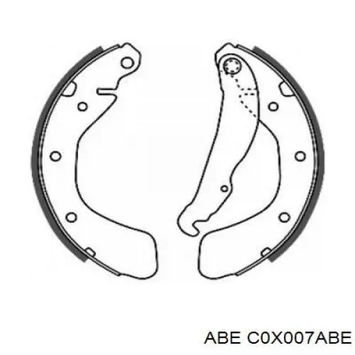 C0X007ABE ABE zapatas de frenos de tambor traseras