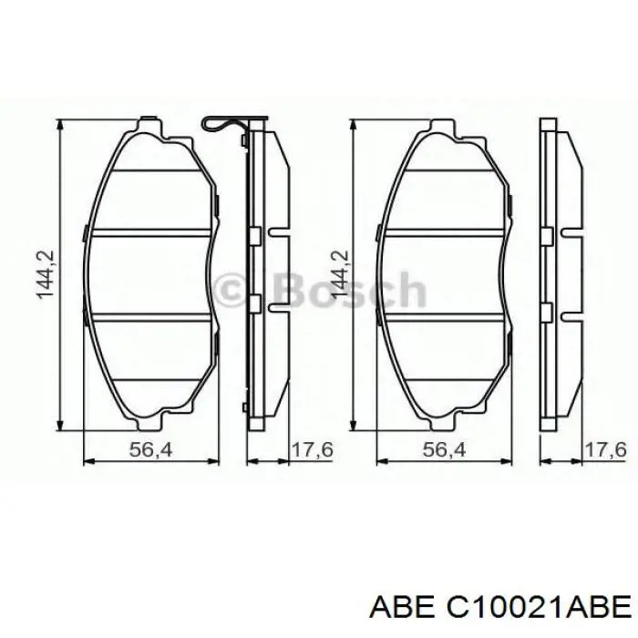 C10021ABE ABE pastillas de freno delanteras