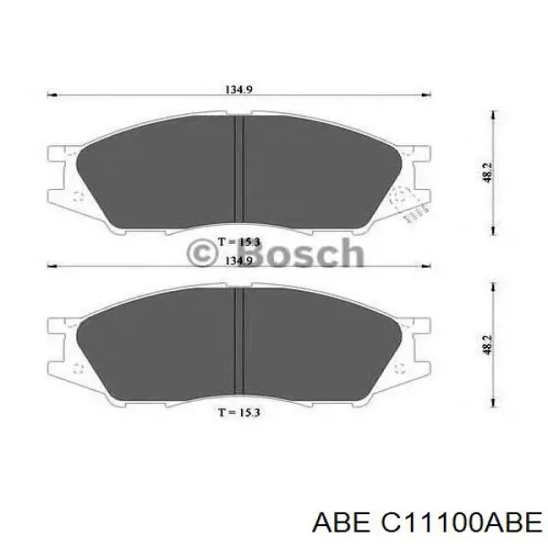 C11100ABE ABE pastillas de freno delanteras