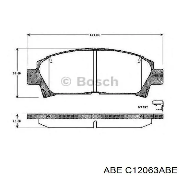C12063ABE ABE pastillas de freno delanteras