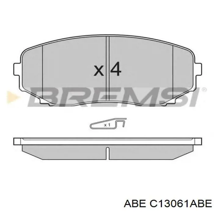 C13061ABE ABE pastillas de freno delanteras