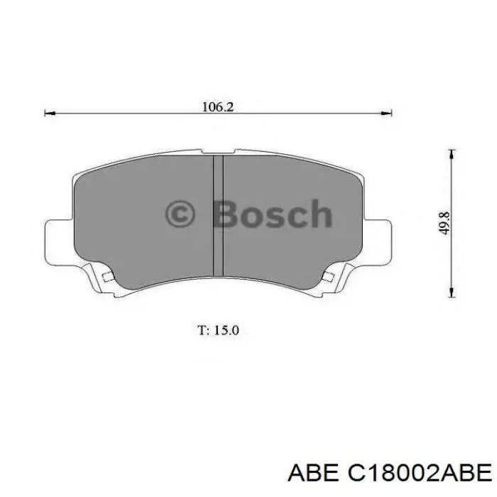 C18002ABE ABE pastillas de freno delanteras