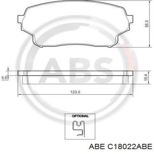 C18022ABE ABE pastillas de freno delanteras