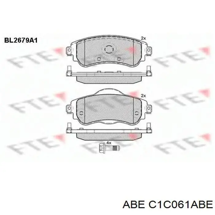 C1C061ABE ABE pastillas de freno delanteras