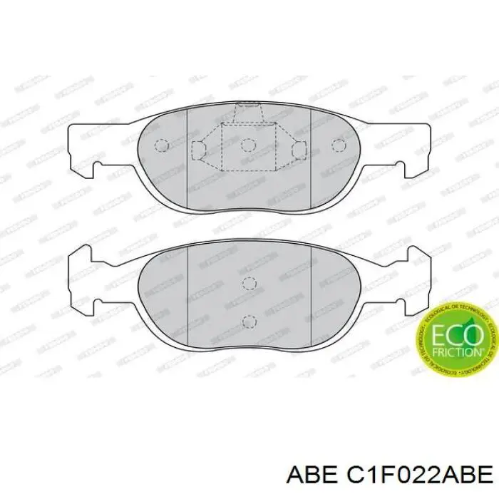 C1F022ABE ABE pastillas de freno delanteras