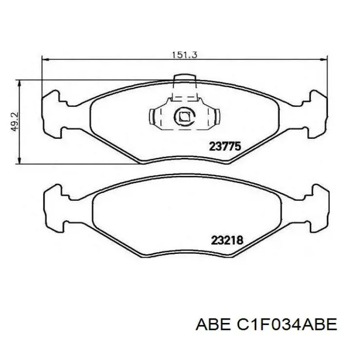 C1F034ABE ABE pastillas de freno delanteras