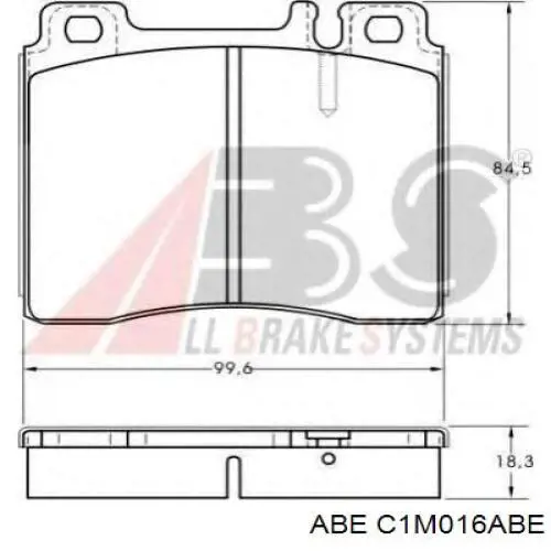 C1M016ABE ABE pastillas de freno delanteras